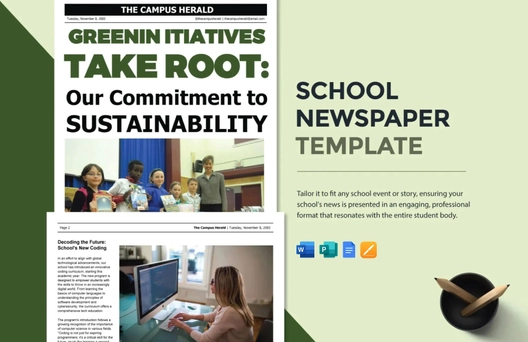School Newspaper Template School Newspaper Template