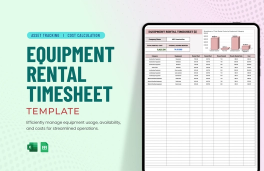 Equipment Rental Timesheet Template