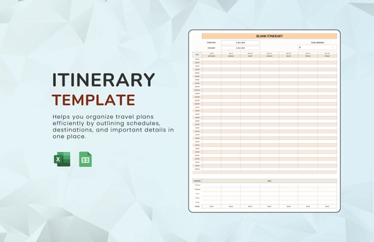 Itinerary Template
