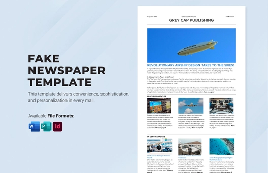 Fake Newspaper Template Fake Newspaper Template