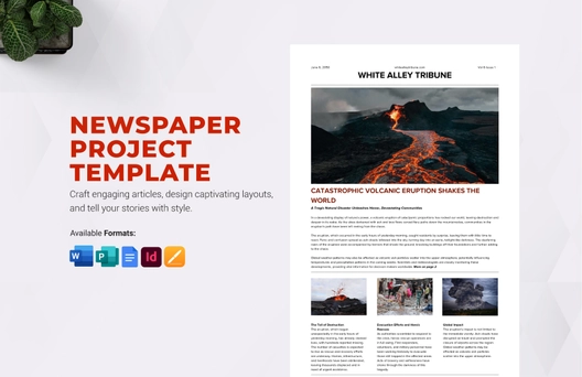 Newspaper Project Template Newspaper Project Template