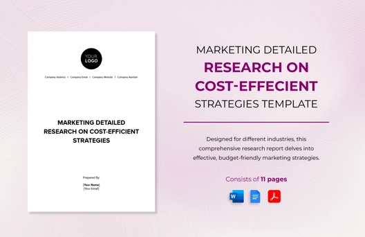 Marketing Detailed Research on Cost-Efficient Strategies Template