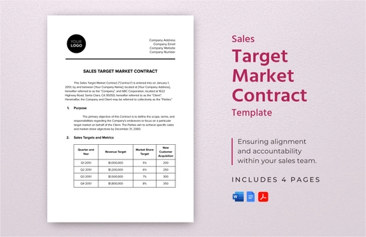 Sales Target Market Contract Template