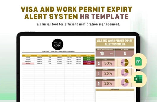 Visa and Work Permit Expiry Alert System HR Template