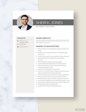 Database Assistant Resume