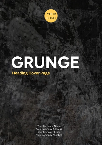 Free Grunge Heading Cover Page Template to Edit Online
