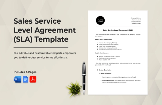 Sales Service Level Agreement (SLA) Template
