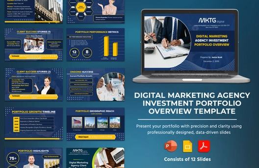 Digital Marketing Agency Investment Portfolio Overview Template