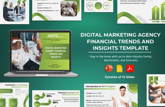Digital Marketing Agency Financial Trends and Insights Template