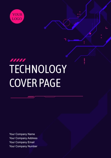 Free Technology Cover Page Image  Template to Edit Online