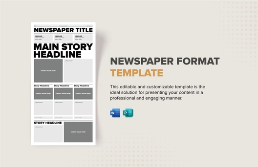 Newspaper Format Template