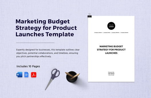 Marketing Budget Strategy for Product Launches Template