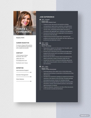 Deputy Clerk Resume