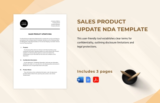 Sales Product Update NDA Template