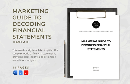 Marketing Guide to Decoding Financial Statements Template