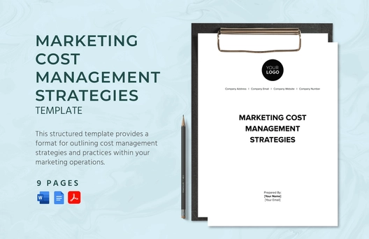 Marketing Cost Management Strategies Template