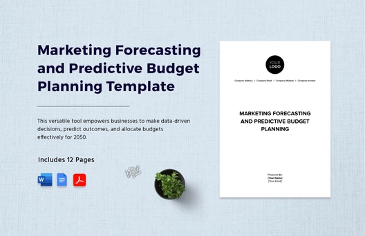 Marketing Forecasting and Predictive Budget Planning Template