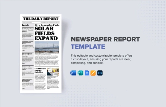 Newspaper Report Template Newspaper Report Template
