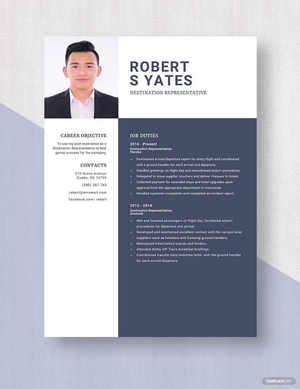 Destination Representative Resume