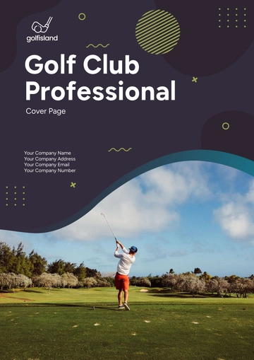 Free Golf Club Professional Cover Page Template to Edit Online