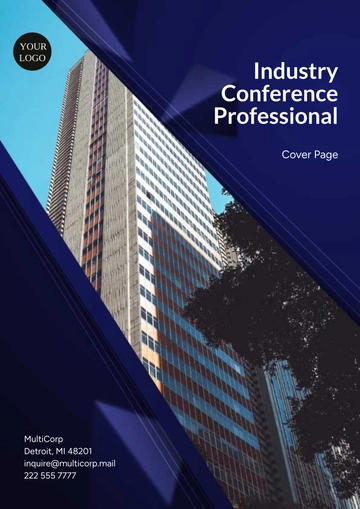 Free Industry Conference Professional Cover Page Template to Edit Online