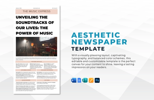 Aesthetic Newspaper Template Aesthetic Newspaper Template