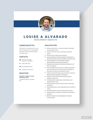 Development Associate Resume