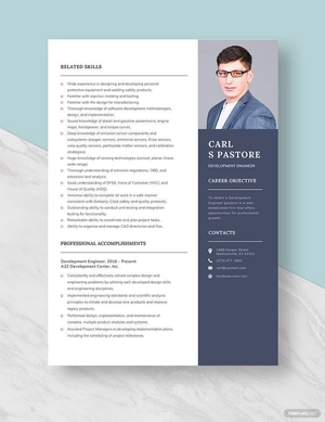 Development Engineer Resume