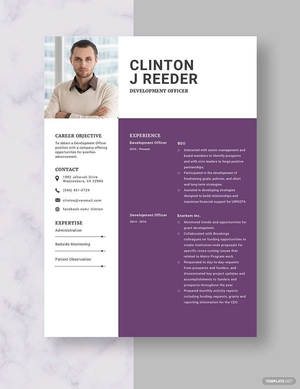 Development Officer Resume
