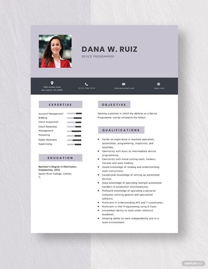 Device Programmer Resume