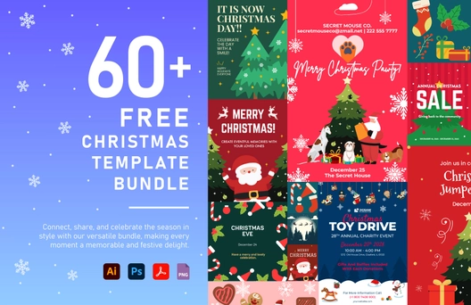60+ Christmas Template Bundle