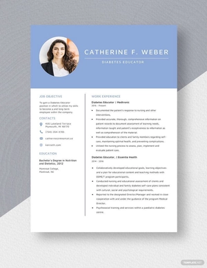 Diabetes Educator Resume