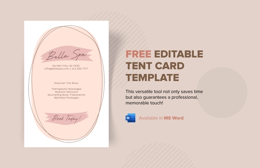 Editable Tent Card Template