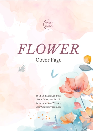 Free Flower Cover Page Image Template to Edit Online