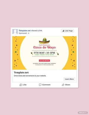 Cinco de Mayo Day Facebook Post Template