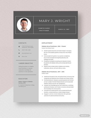 Diabetes Nurse Practitioner Resume