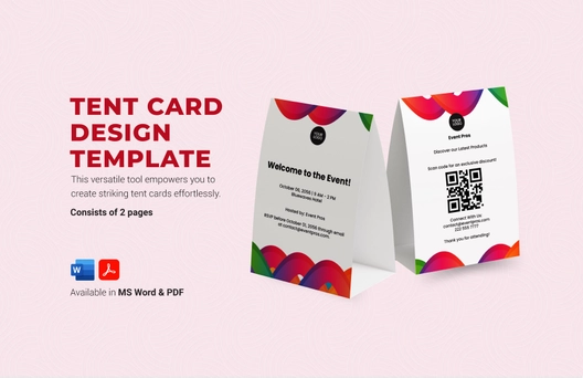 Tent Card Design Template