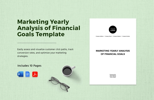 Marketing Yearly Analysis of Financial Goals Template Marketing Yearly Analysis of Financial Goals Template