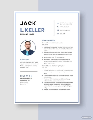 Diamond Buyer Resume