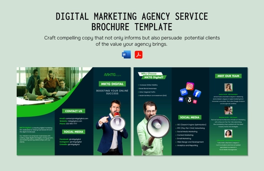 Digital Marketing Agency Service Brochure Template