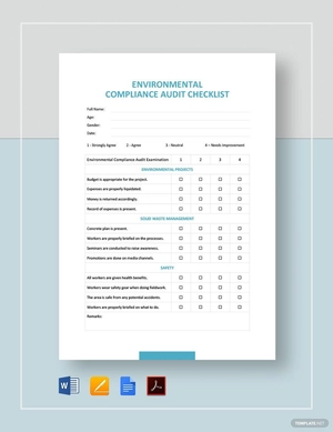 Environmental Compliance Audit Checklist Template Environmental Compliance Audit Checklist Template