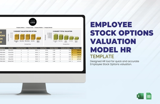 Employee Stock Options Valuation Model HR Template