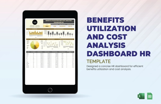 Benefits Utilization and Cost Analysis Dashboard HR Template