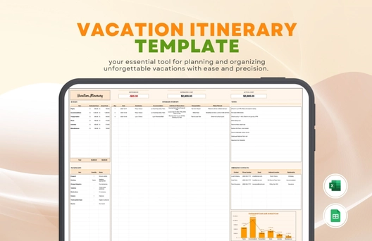 Vacation Itinerary Template