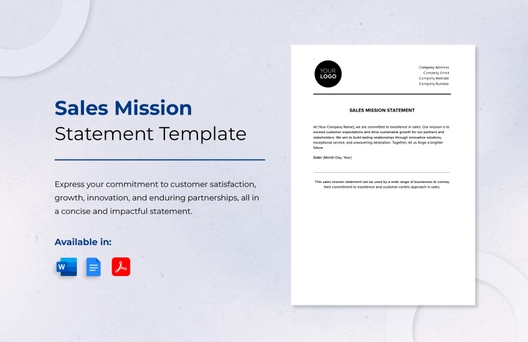Sales Mission Statement Template