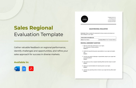 Sales Regional Evaluation Template