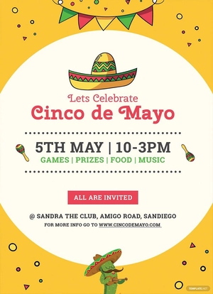 Cinco de Mayo Day Invitation Template