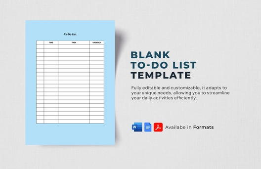 Blank To-Do List Template