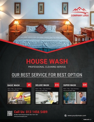 Simple House Cleaning Service Flyer Template