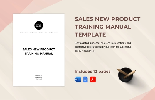Sales New Product Training Manual Template